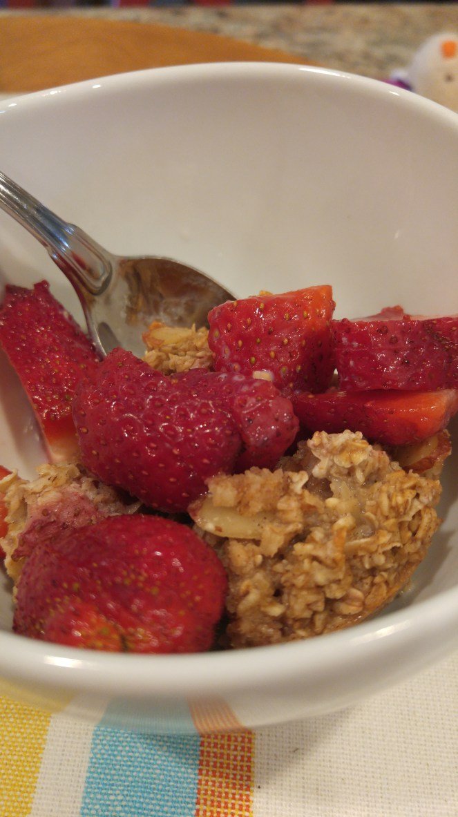 In my bowl ready to eat with extra berries!