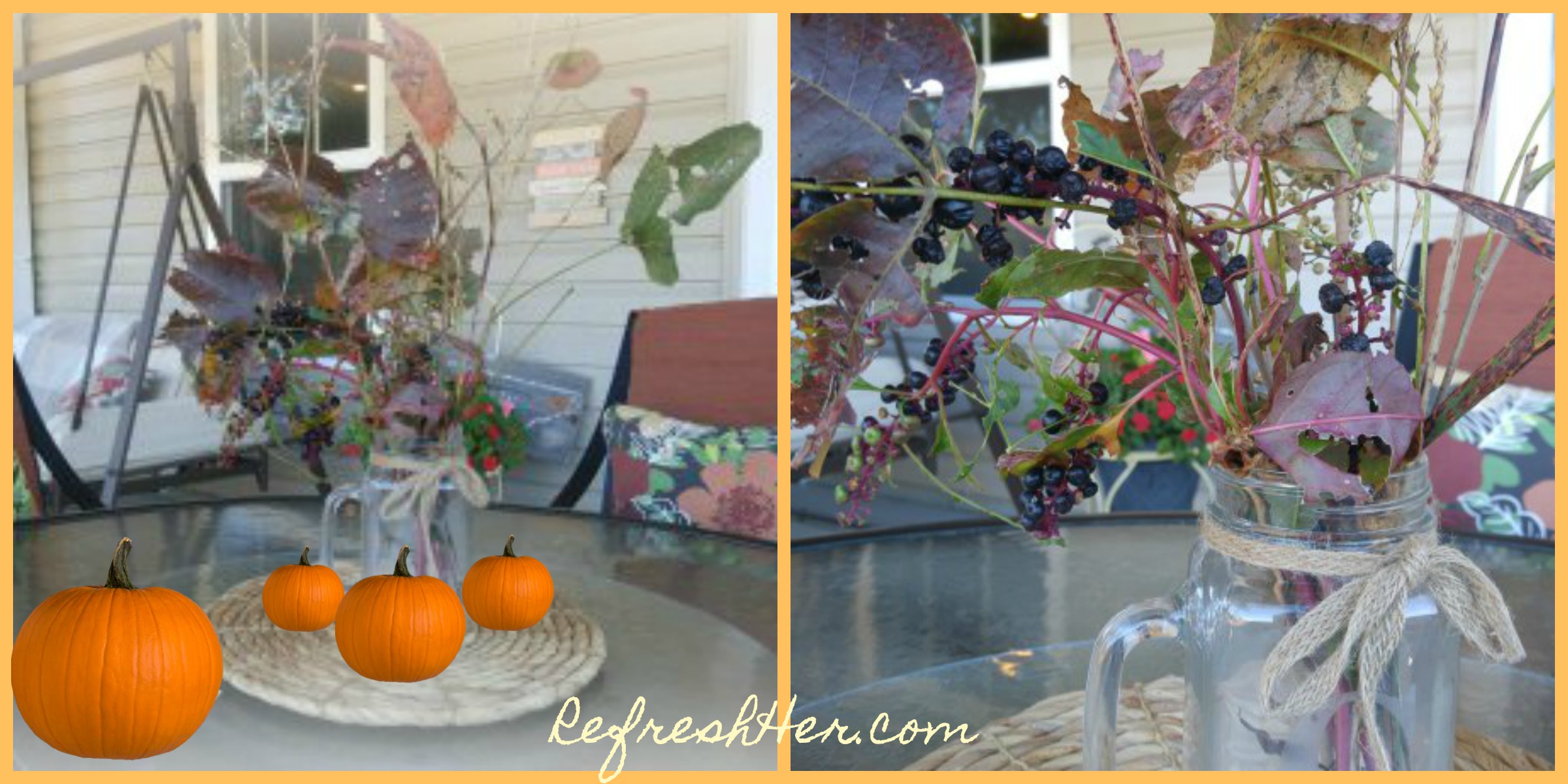 fall centerpiece collage