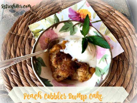 Peach Cobbler dump cake a
