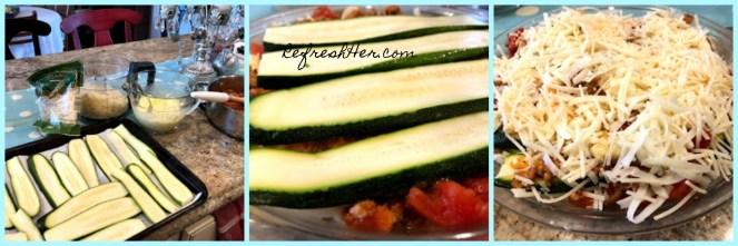 zucchini lasagna collage