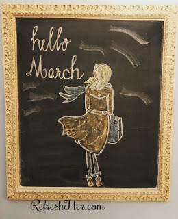 spring chalkboard art