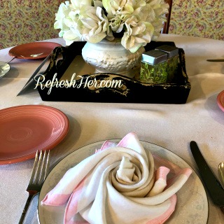 rose napkin